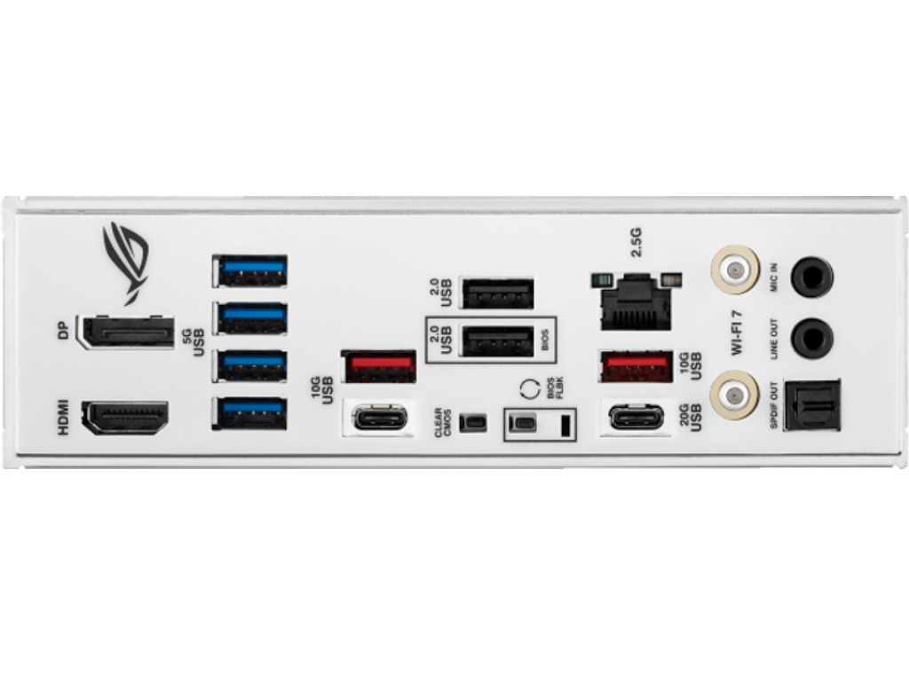 ASUS ROG STRIX B850-A GAMING WIFI, Socket AM5, AMD B850, 18Phases, Dual 4xDDR5-8000, APU AMD graphics, HDMI, DP, 2xPCIe 5.0 X16, 2xSATA3, RAID, 4xM.2 PCIe 5.0, 2xPCIe x1, ALC4080 HDA /SPDIF, 2.5GbE LAN, WiFi7/BT, 1xUSB-C Gen2x2, 4xUSB3.2 Gen2(2C+2A), 4xUSB3.2, Aura Sync RGB 2.0, ATX, White - миниатюра 11