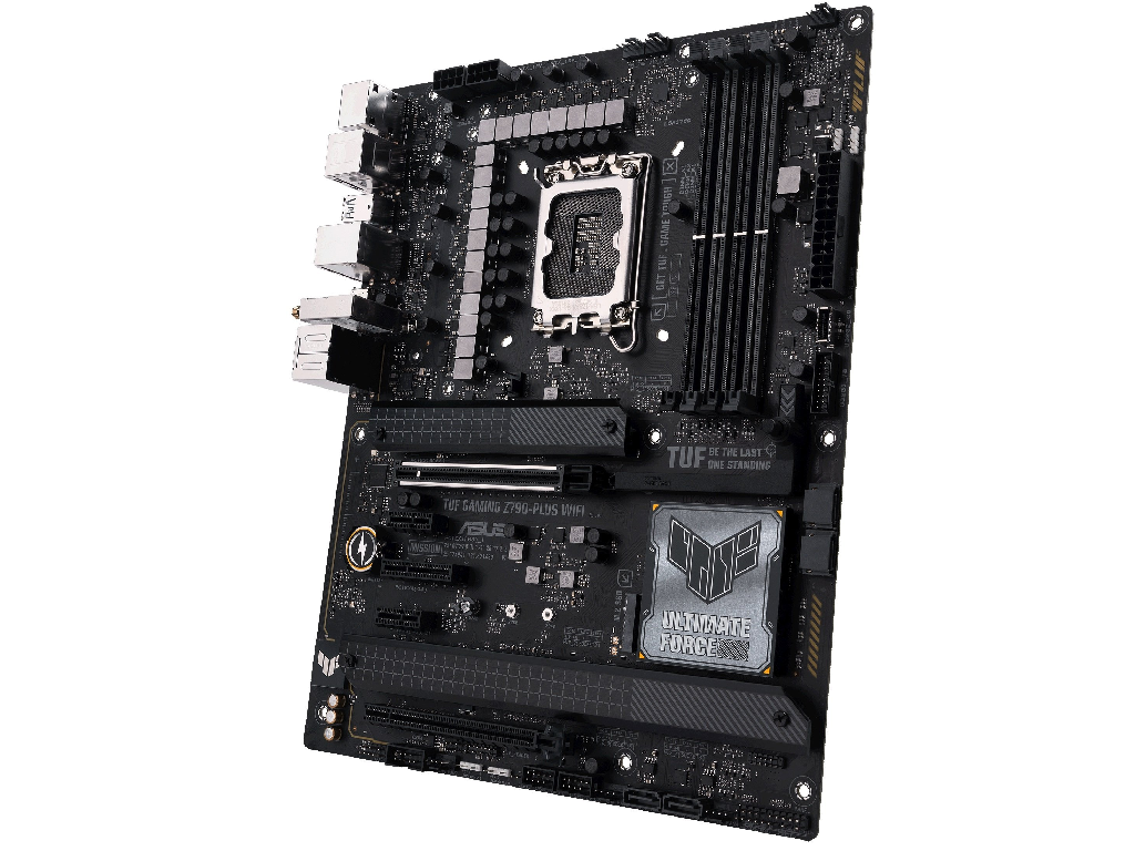 ASUS TUF GAMING Z790-PLUS WIFI, Socket 1700, 17Phases, Intel® Z790 (13/12th Gen CPU), CPU graphics, HDMI, DP, Dual 4xDDR5-7200, 2xPCIe x16 5.0, 4xSATA3, RAID, 4xM.2 4.0, 2xPCIe x1, 1xPCIe x4, Realtek S1220A, 2.5GbE LAN, WiFi6E/BT, 1xUSB-C 3.2Gen2x2, 4xUSB 3.2Gen2(A+C), 6xUSB3.2, Aura Sync RGB, ATX - миниатюра 5