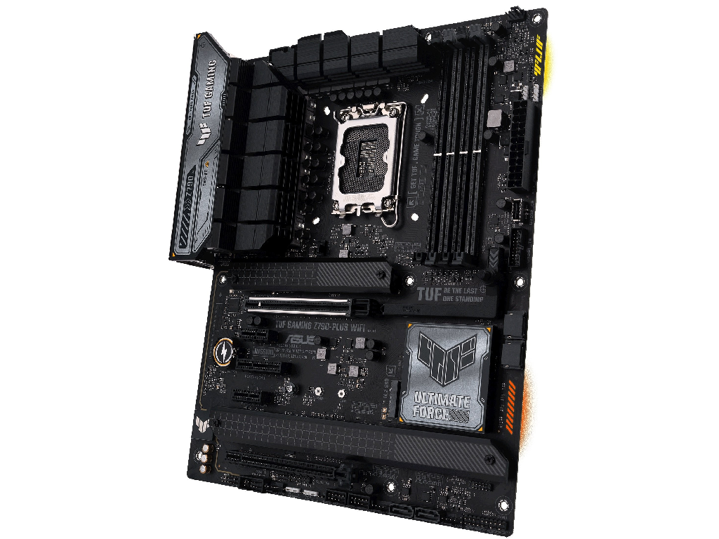 ASUS TUF GAMING Z790-PLUS WIFI, Socket 1700, 17Phases, Intel® Z790 (13/12th Gen CPU), CPU graphics, HDMI, DP, Dual 4xDDR5-7200, 2xPCIe x16 5.0, 4xSATA3, RAID, 4xM.2 4.0, 2xPCIe x1, 1xPCIe x4, Realtek S1220A, 2.5GbE LAN, WiFi6E/BT, 1xUSB-C 3.2Gen2x2, 4xUSB 3.2Gen2(A+C), 6xUSB3.2, Aura Sync RGB, ATX - миниатюра 4
