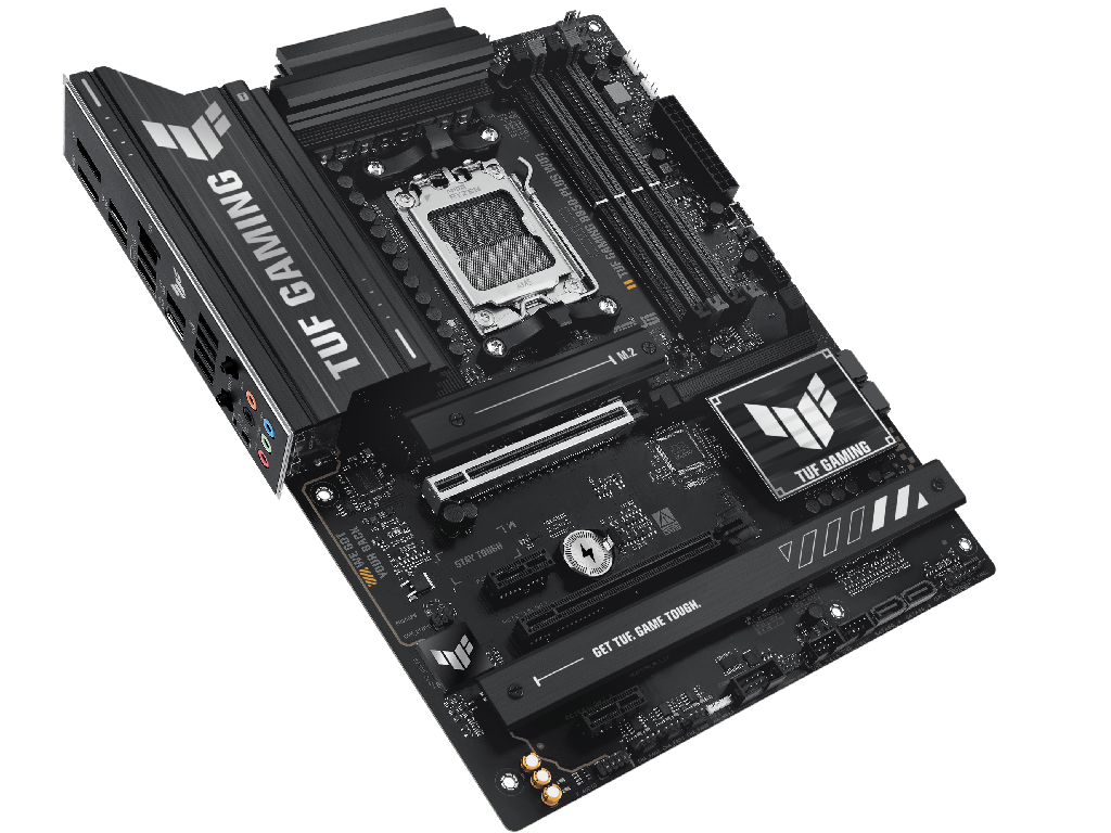 ASUS TUF GAMING B850-PLUS WIFI, Socket AM5, AMD B850, 17Phases, Dual 4xDDR5-8000, APU AMD graphics, HDMI, DP, 2xPCIe 5.0 X16, 4xSATA3, RAID, 3xM.2 PCIe 5.0, 2xPCIe x1, ALC S1220P HDA, 2.5GbE LAN, WiFi7/BT, 1xUSB-C Gen2x2, 4xUSB3.2 Gen2(1C+3A), 6xUSB3.2, Aura Sync RGB 2.0, ATX - миниатюра 5