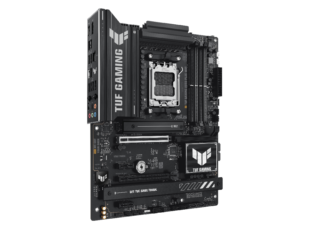 ASUS TUF GAMING B850-PLUS WIFI, Socket AM5, AMD B850, 17Phases, Dual 4xDDR5-8000, APU AMD graphics, HDMI, DP, 2xPCIe 5.0 X16, 4xSATA3, RAID, 3xM.2 PCIe 5.0, 2xPCIe x1, ALC S1220P HDA, 2.5GbE LAN, WiFi7/BT, 1xUSB-C Gen2x2, 4xUSB3.2 Gen2(1C+3A), 6xUSB3.2, Aura Sync RGB 2.0, ATX - миниатюра 3