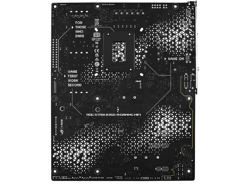 ASUS ROG STRIX B760-A GAMING WIFI, Socket 1700, 17Phases, Intel® B760 (13/12th Gen CPU), CPU iGPU, HDMI, DP, Dual 4xDDR5-7800, 2xPCIe X16 5.0, 4xSATA3, RAID, 3xM.2 4.0, 2xPCIe X1, ALC4080, 2.5GbE LAN, WiFI6E/BT, 1xUSB-C 3.2Gen 2x2, 2xUSB3.2 Gen2(A+C), 5xUSB3.2(4A+1C), Aura Sync RGB, ATX - миниатюра 7