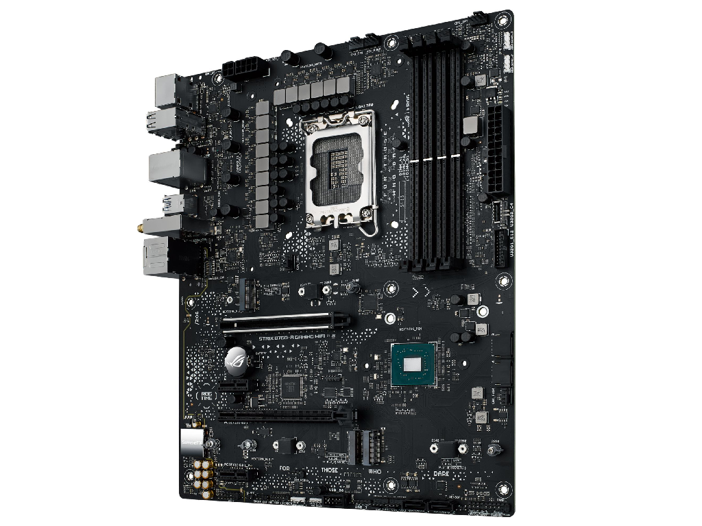 ASUS ROG STRIX B760-A GAMING WIFI, Socket 1700, 17Phases, Intel® B760 (13/12th Gen CPU), CPU iGPU, HDMI, DP, Dual 4xDDR5-7800, 2xPCIe X16 5.0, 4xSATA3, RAID, 3xM.2 4.0, 2xPCIe X1, ALC4080, 2.5GbE LAN, WiFI6E/BT, 1xUSB-C 3.2Gen 2x2, 2xUSB3.2 Gen2(A+C), 5xUSB3.2(4A+1C), Aura Sync RGB, ATX - миниатюра 6