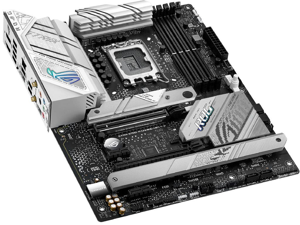 ASUS ROG STRIX B760-A GAMING WIFI, Socket 1700, 17Phases, Intel® B760 (13/12th Gen CPU), CPU iGPU, HDMI, DP, Dual 4xDDR5-7800, 2xPCIe X16 5.0, 4xSATA3, RAID, 3xM.2 4.0, 2xPCIe X1, ALC4080, 2.5GbE LAN, WiFI6E/BT, 1xUSB-C 3.2Gen 2x2, 2xUSB3.2 Gen2(A+C), 5xUSB3.2(4A+1C), Aura Sync RGB, ATX - миниатюра 5