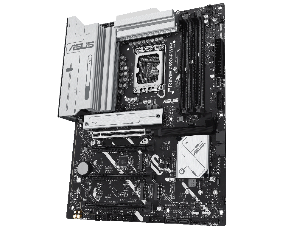 ASUS PRIME Z890-P WIFI, Socket 1851, 18Phases, Intel® Z890 (Ultra 2 Series CPU), CPU graphics, HDMI, DP, Dual 4xDDR5-8666, 4xPCIe X16 5.0, 4xSATA3, RAID, 4xM.2 5.0, 1xPCIe X1, Realtek 7.1 HDA, 2.5GbE LAN, WiFi7/BT, 1xTB4(USB-C), 2xUSB3.2Gen2(A+C), 6xUSB3.2, RGB Aura Sync, ATX - миниатюра 4