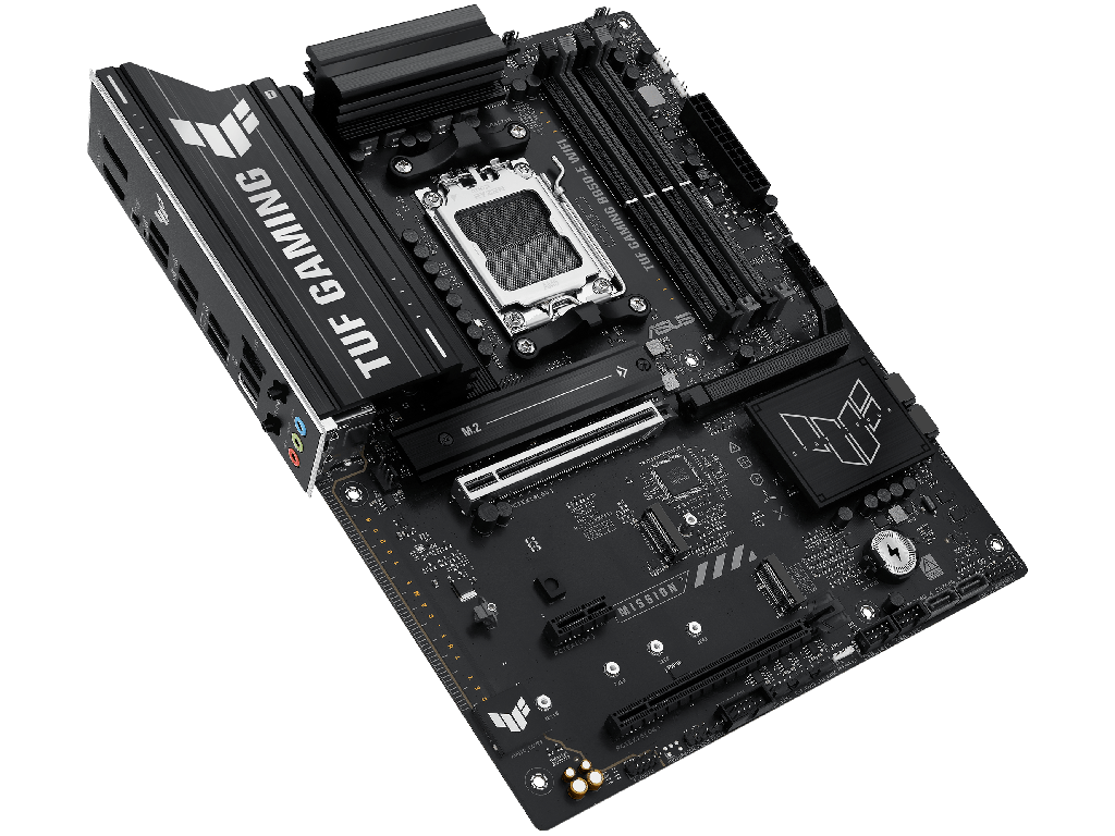 ASUS TUF GAMING B850-E WIFI AMD B850, AM5, Dual DDR5 8000+MHz, PCIe 5.0 x16 slot, HDMI/DisplayPort, USB Type-C, SATA PCIe RAID, M.2 PCIe 5.0 x4 Socket, 2xM.2 PCIe 4.0 x4, Wi-Fi 6E 802.11ax, 2.5Gb Ethernet, Aura (placa de baza/материнская плата) - миниатюра 5