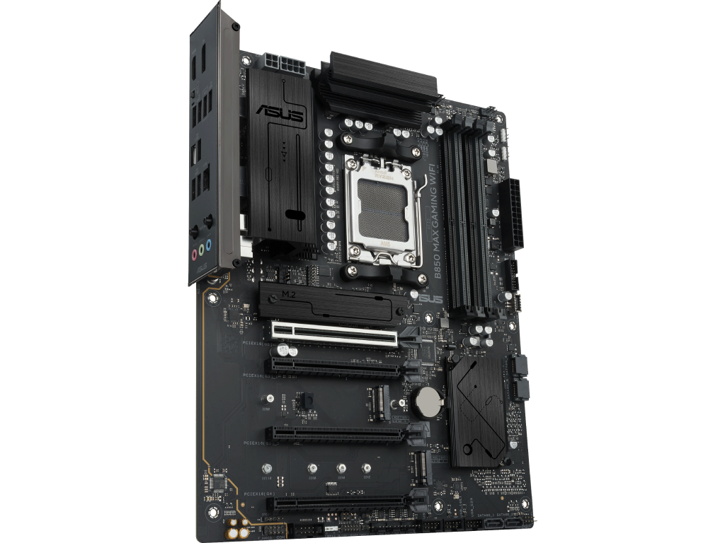 MB AM5 Asus B850 MAX GAMING WIFI ATX Factor de forma a placii de baza ATX Socket AM5 Chipset AMD B850 Tip Memorie DDR5 SDRAM Capacitate max. Totala RAM 256GB Sloturi memorie 4x DIMM - миниатюра 4