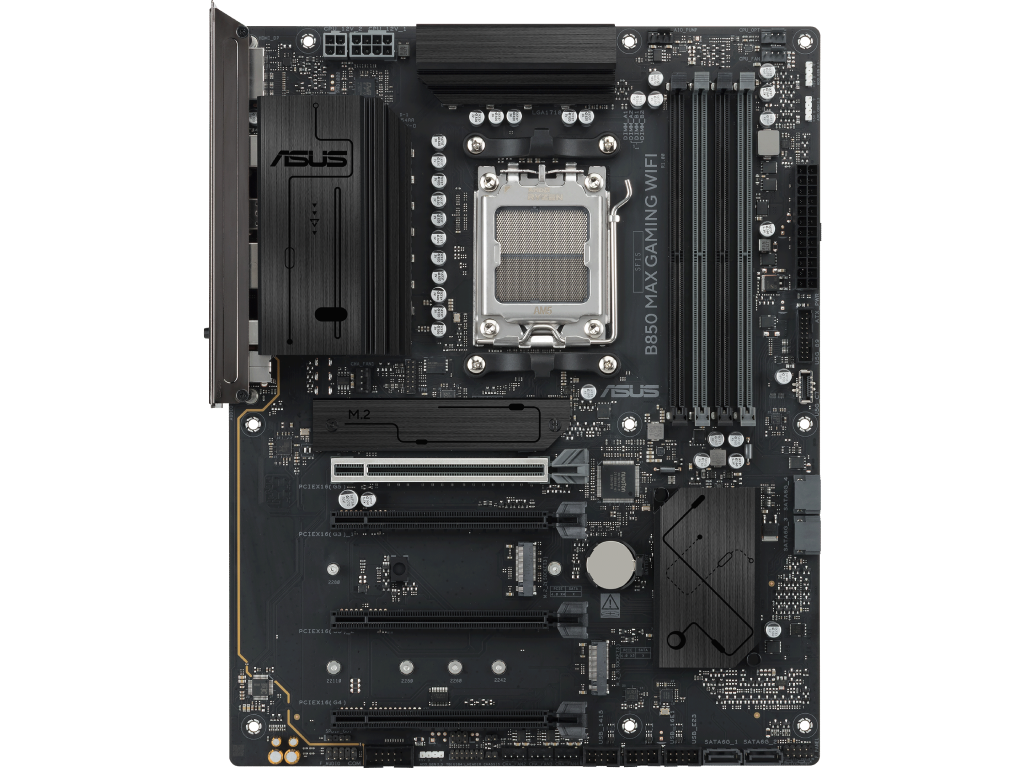 MB AM5 Asus B850 MAX GAMING WIFI ATX Factor de forma a placii de baza ATX Socket AM5 Chipset AMD B850 Tip Memorie DDR5 SDRAM Capacitate max. Totala RAM 256GB Sloturi memorie 4x DIMM - миниатюра 2
