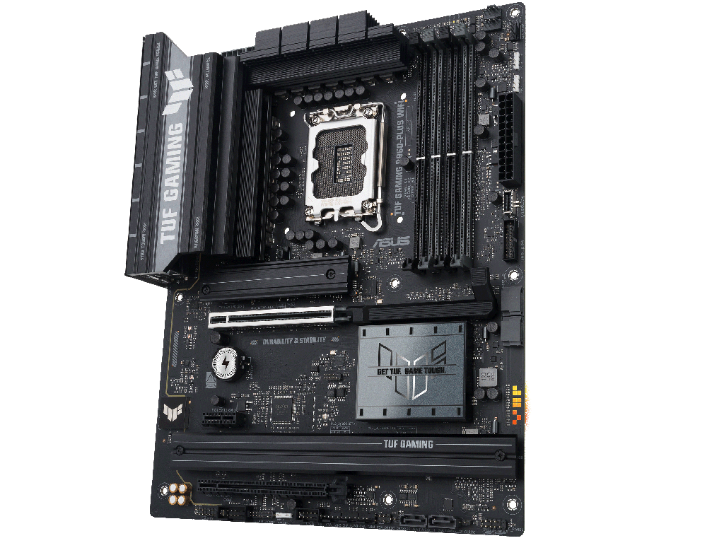 ASUS TUF GAMING B860-PLUS WIFI Intel B860, LGA1851, Dual DDR5 8666+ MHz, PCIe 5.0 x16, PCIe 4.0 x16, DP/HDMI/Thunderbolt4 video/USB Type-C video, Intel SATA RAID, M.2 PCIe 5.0 x4, 3xM.2 slots PCIe 4.0 x4, SB 8-Ch., Wi-Fi 7 802.11be BT5.4, 2.5Gb Ether - миниатюра 4