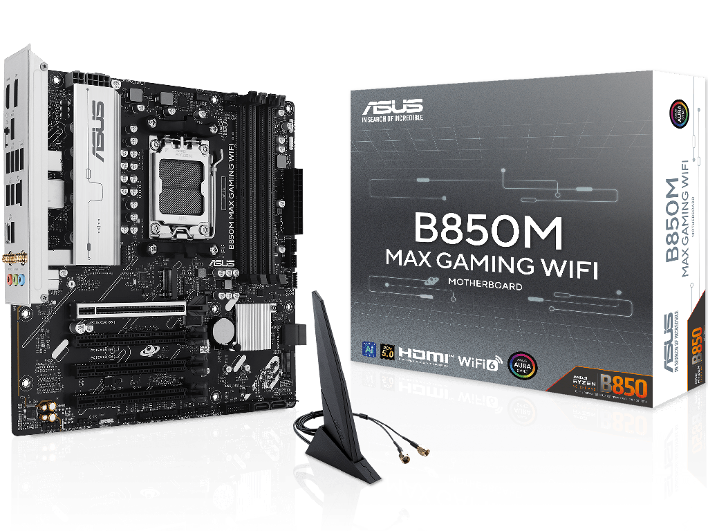 MB AM5 Asus B850M MAX GAMING WIFI mATX