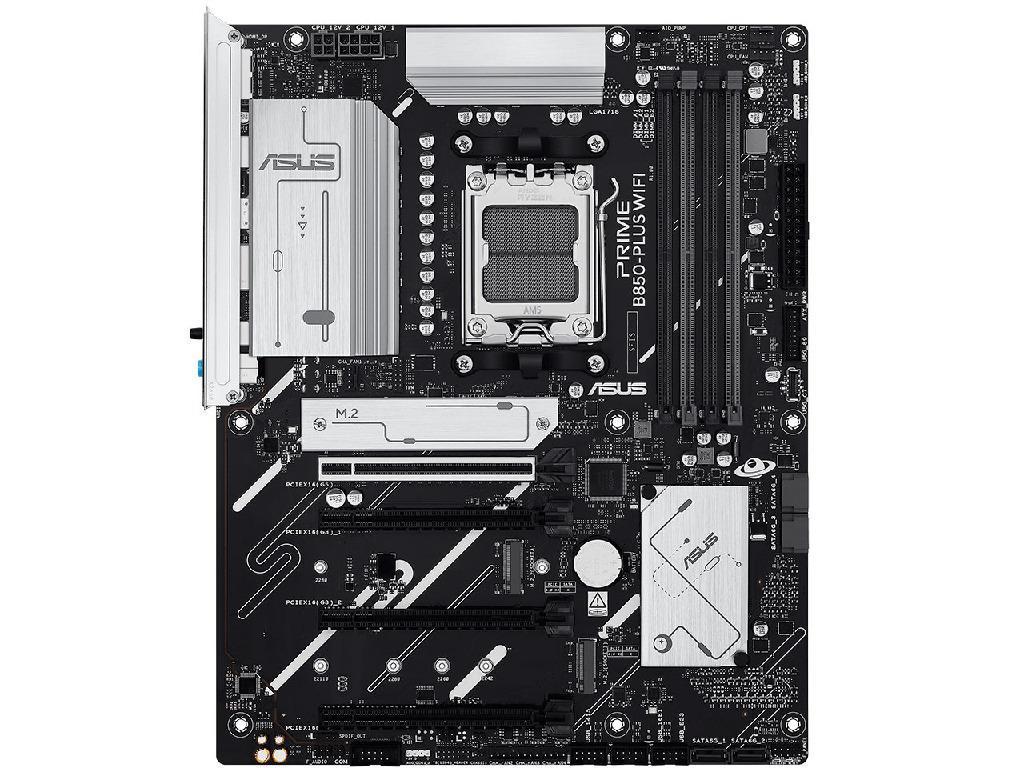 ASUS PRIME B850-PLUS WIFI AMD B850, AM5, Dual DDR5 8000+MHz, PCIe 5.0 x16 slot, HDMI/DisplayPort, USB Type-C, SATA PCIe RAID, M.2 PCIe 5.0 x4 Socket, 2xM.2 PCIe 4.0 x4, Wi-Fi 6E BT5.4, 2.5Gb Ethernet, Aura (placa de baza/материнская плата) - миниатюра 2