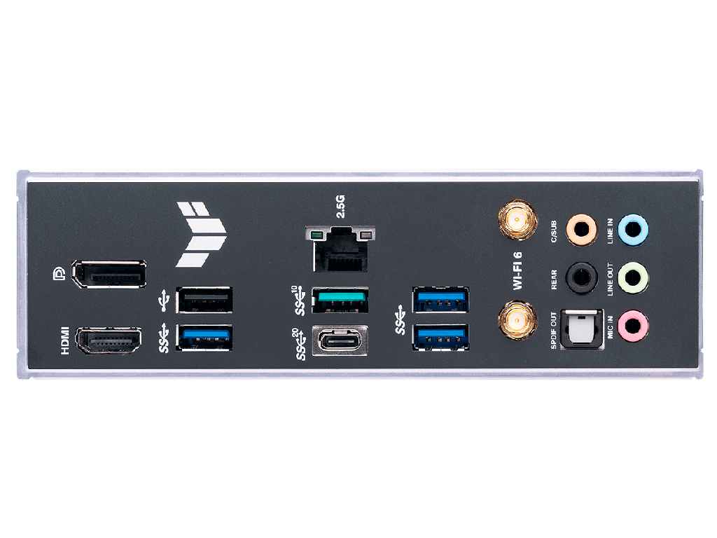 ASUS TUF GAMING B760-PLUS WIFI Intel B760, LGA1700, Dual DDR5 7200+MHz, PCIe 5.0 x16, Display Port/HDMI, USB3.2, USB Type-C, SATA RAID, 3 x M.2 slots PCIe 4.0 x4, SB 8-Ch., 2.5Gb Ethernet, Wi-Fi 6 802.11ax, Aura Sync RGB Lighting - миниатюра 6
