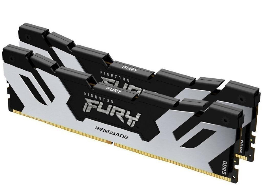 96GB DDR5-6000MHz Kingston FURY Renegade (Kit of 2x48GB) (KF560C32RSK2-96), CL32-38, 1.35V, Silver Capacitatea Memoriei (Total) 96GB Tip Memorie DDR5 SDRAM Frecven%3Fa memorie 6000 MHz Viteza de memorie nominala PC5-48000 Laten%3Fa CAS CL32 Tensiune RAM 1.35V - миниатюра 2