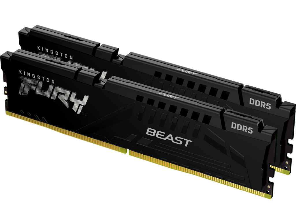 64GB DDR5-6000MHz Kingston FURY Beast (Kit of 2x32GB) (KF560C30BBEK2-64), CL30-36-36, 1.4V, AMD EXPO 1.0/Intel XMP 3.0, Black Capacitatea Memoriei (Total) 64GB Tip Memorie DDR5 SDRAM Frecven%3Fa memorie 6000 MHz Viteza de memorie nominala PC5-48000 Laten%3Fa CAS CL30 Tensiune RAM 1.4V