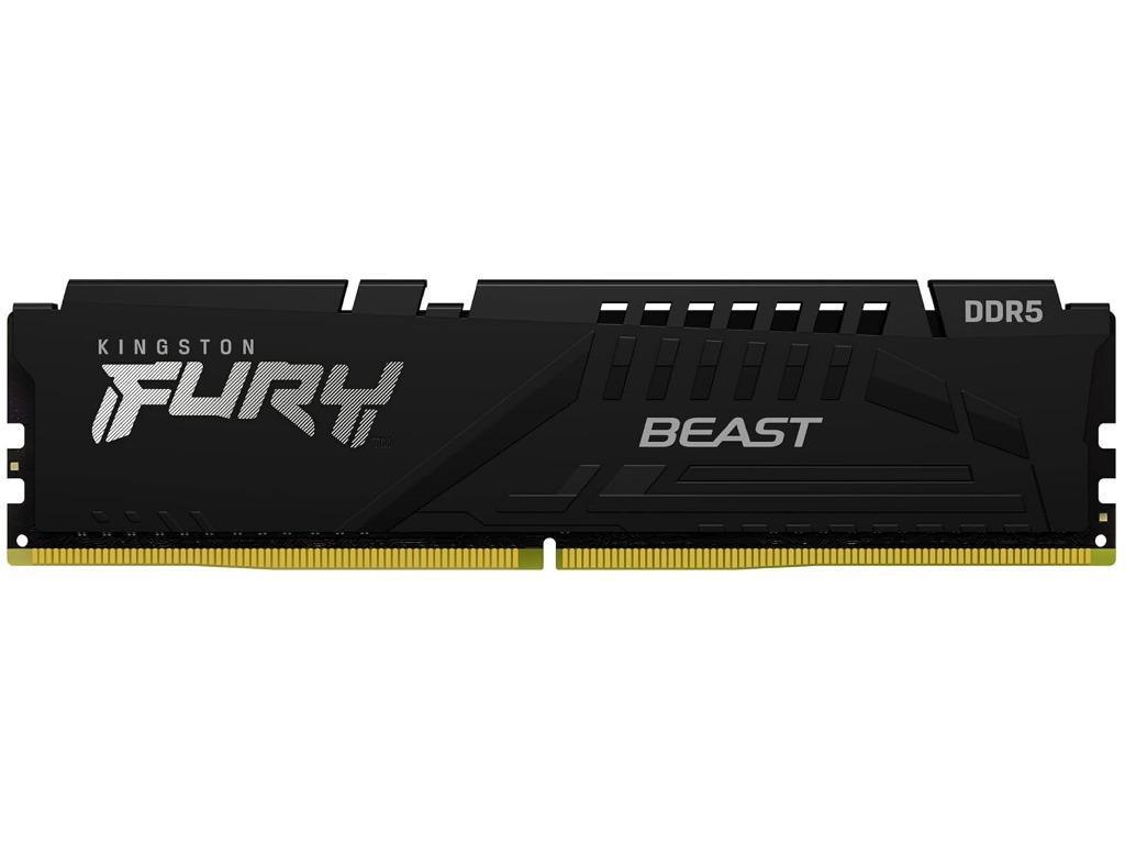 64GB (Kit of 2*32GB) DDR5-6000 Kingston FURY® Beast DDR5 EXPO, PC48000, CL30, 2Rx8, 1.4V, Auto-overclocking, Asymmetric BLACK low-profile heat spreader, AMD® EXPO v1.0 andIntel® Extreme Memory Profiles (Intel® XMP) 3.0 - миниатюра 2