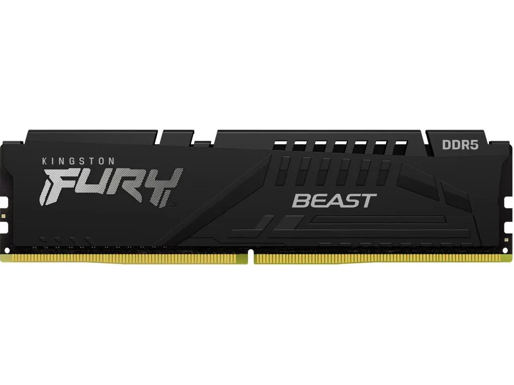 64GB DDR5-5600 Kingston FURY® Beast DDR5 EXPO, PC44800, CL36, 1.25V, 2Rx8, Auto-overclocking, Asymmetric BLACK low-profile heat spreader, AMD® EXPO v1.1 and Intel® Extreme Memory Profiles (Intel® XMP) 3.0