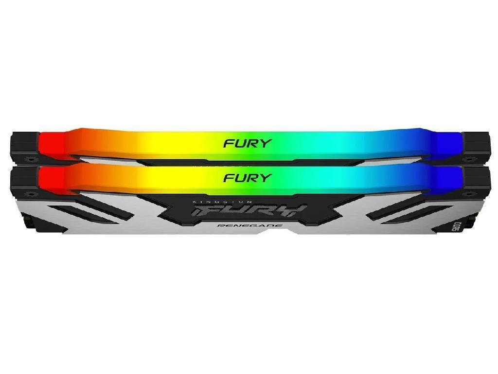 32GB DDR5-8000MHz Kingston FURY Renegade RGB (Kit of 2x16GB) (KF580C38RSAK2-32), CL38-48-48, 1.45V, Black/SilverCapacitatea Memoriei (Total) 32 GB Tip Memorie DDR5 SDRAM Frecven%3Fa memorie 8000 Mhz Laten%3Fa CAS CL38 Tensiune RAM 1.45V - миниатюра 3