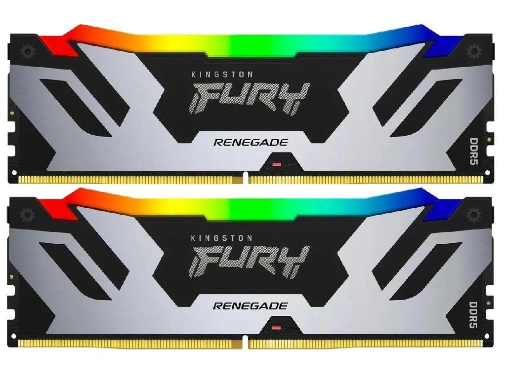 32GB DDR5-8000MHz Kingston FURY Renegade RGB (Kit of 2x16GB) (KF580C38RSAK2-32), CL38-48-48, 1.45V, Black/SilverCapacitatea Memoriei (Total) 32 GB Tip Memorie DDR5 SDRAM Frecven%3Fa memorie 8000 Mhz Laten%3Fa CAS CL38 Tensiune RAM 1.45V