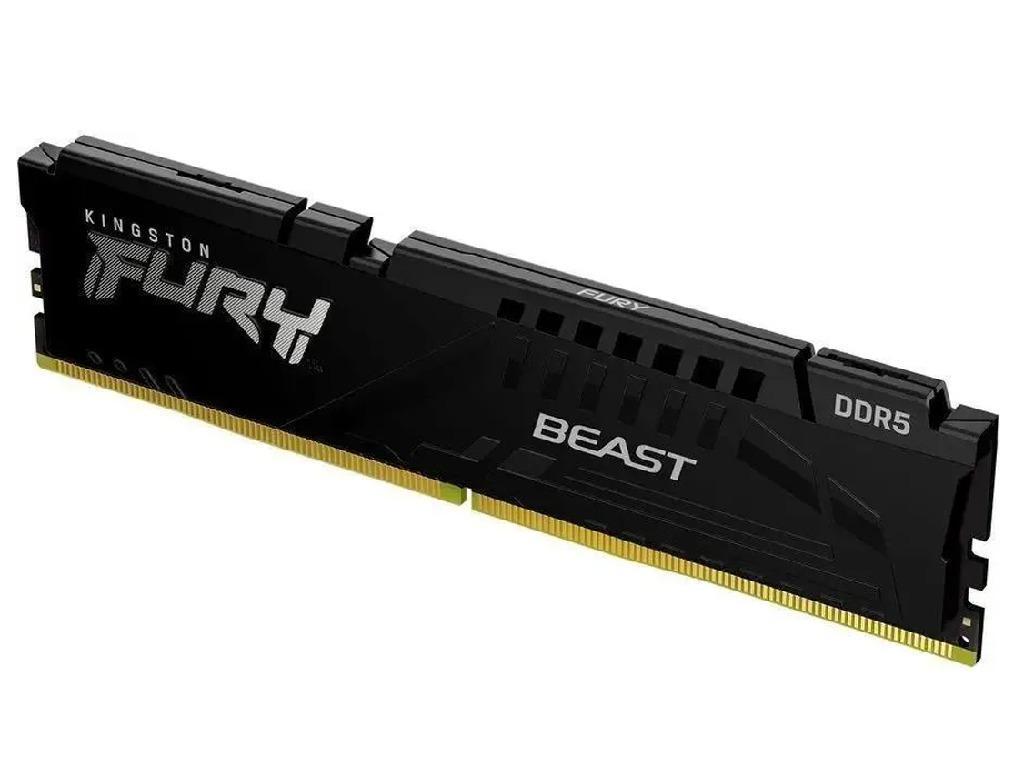 32GB DDR5-6400 Kingston FURY® Beast DDR5 EXPO, PC51200, CL32, 2Rx8, 1.4V, Auto-overclocking, Asymmetric BLACK low-profile heat spreader, AMD® EXPO v1.1 and Intel® ExtremeMemory Profiles (Intel® XMP) 3.0 - миниатюра 2