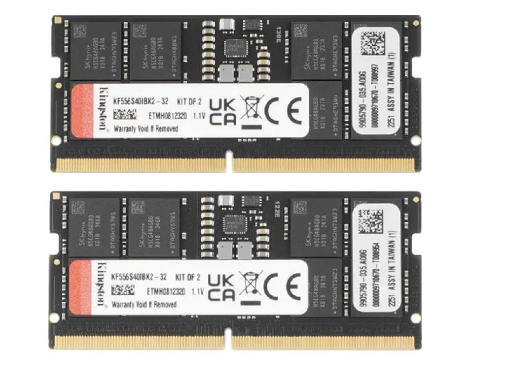 32GB DDR5-5600MHz SODIMM Kingston FURY Impact (Kit of 2x16GB) (KF556S40IBK2-32), CL40, 1.25V, Black Capacitatea Memoriei (Total) 32 GB Tip Memorie DDR5 SDRAM Frecven%3Fa memorie 5600 MHz Viteza de memorie nominala PC5-44800 Laten%3Fa CAS CL40 Tensiune RAM 1.1V - миниатюра 2
