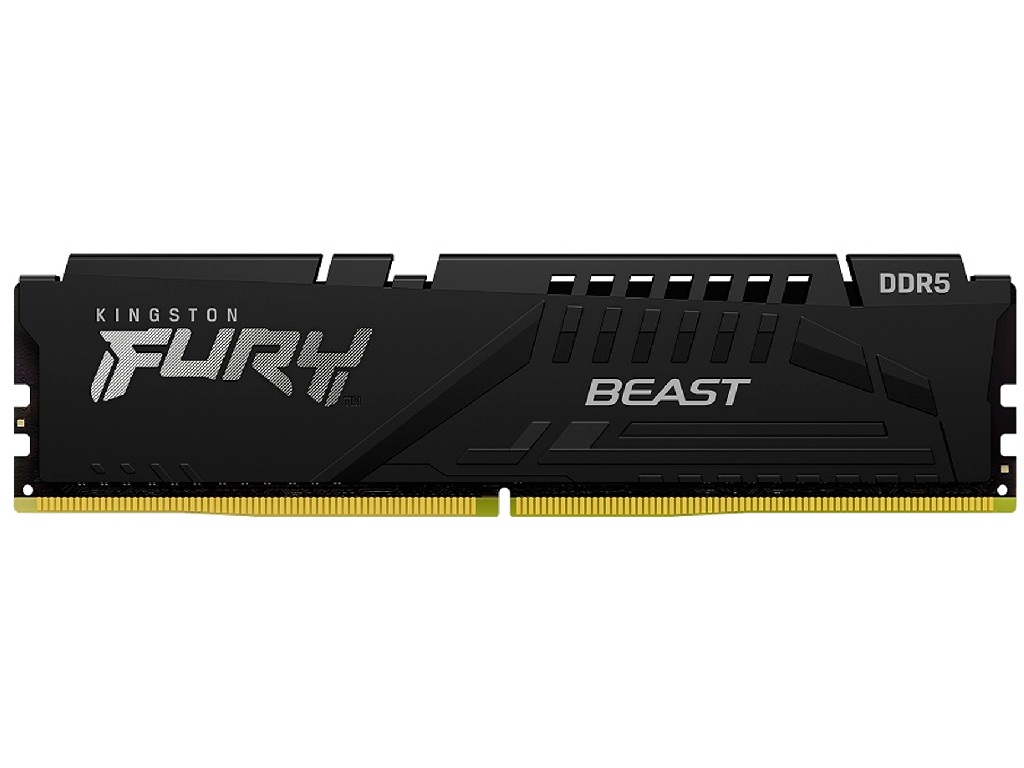 32GB DDR5-6000 Kingston FURY® Beast DDR5 EXPO, PC48000, CL30, 2Rx8, 1.4V, Auto-overclocking, Asymmetric BLACK low-profile heat spreader, AMD® EXPO v1.1 and Intel® ExtremeMemory Profiles (Intel® XMP) 3.0
