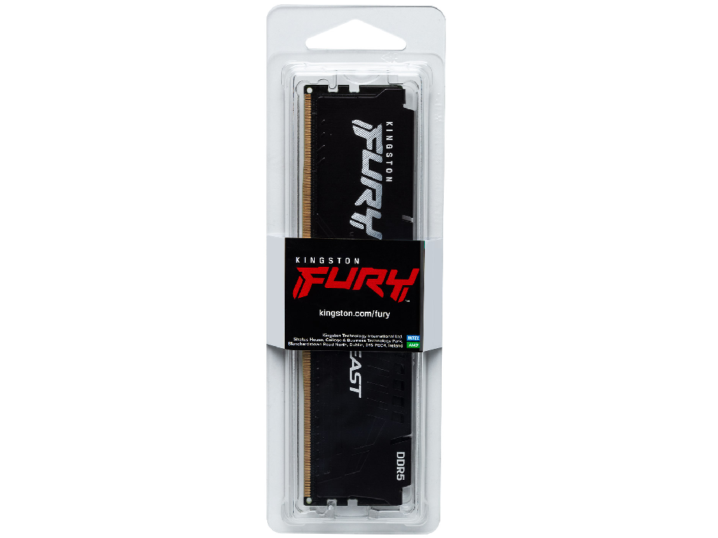 32GB DDR5-5600 Kingston FURY® Beast DDR5 EXPO, PC44800, CL36, 1.25V, 2Rx8, Auto-overclocking, Asymmetric BLACK low-profile heat spreader, AMD® EXPO v1.0 and Intel® Extreme Memory Profiles (Intel® XMP) 3.0