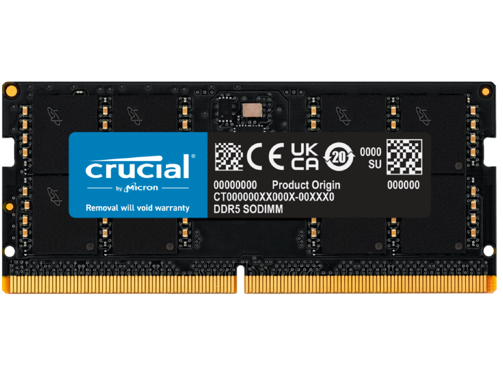 32GB SODIMM DDR5 Crucial CT32G56C46S5 PC5-44800 5600MHz CL46, 1.1V