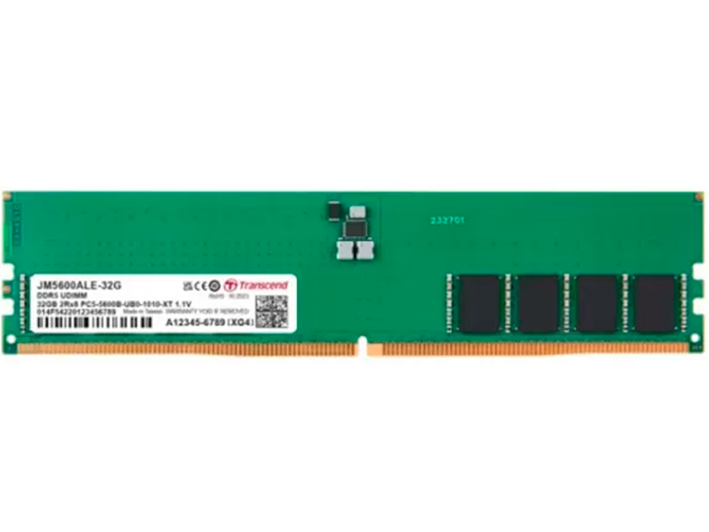 32GB DDR5- 5600MHz Transcend JetRam (JM5600ALE-32G), (2Gx8)x16, 2Rx8, CL46, 1.1V Capacitatea Memoriei (Total) 32 GB Tip Memorie DDR5 SDRAM Frecven%3Fa memorie 5600 MHz Laten%3Fa CAS CL46 Tensiune RAM 1.1V