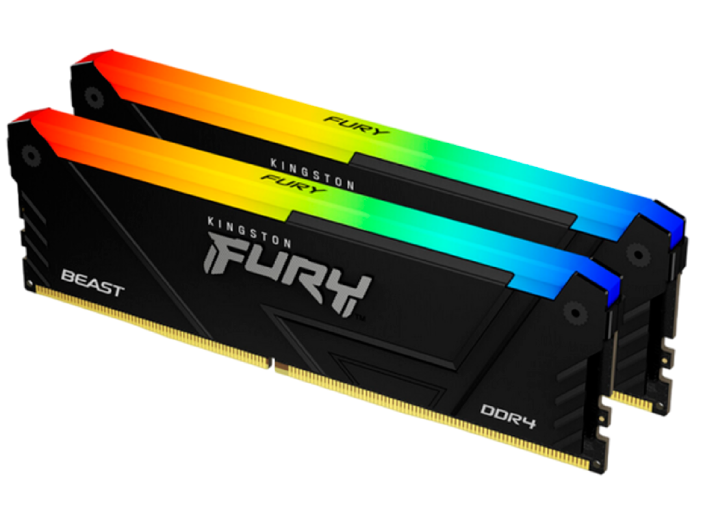 32GB DDR4-3600MHz Kingston FURY Beast RGB (Kit of 2x16GB) (KF436C18BB2AK2/32), CL18-22-22, 1.35V, Black Capacitatea Memoriei (Total) 32 GB Tip Memorie DDR4 SDRAM Frecven%3Fa memorie 3600 MHz Viteza de memorie nominala PC4-28800 Laten%3Fa CAS CL18 Tensiune RAM 1.35V - миниатюра 3