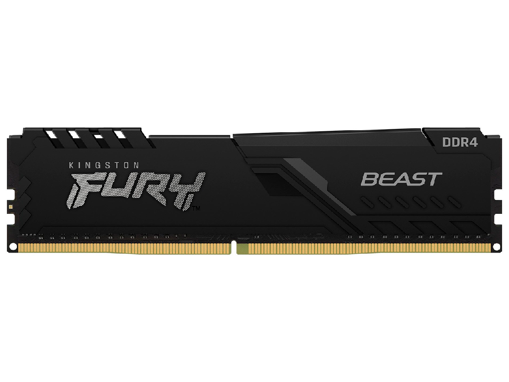 32GB (Kit of 2*16GB) DDR4-3200 Kingston FURY® Beast DDR4, PC25600, CL16, 1.35V, 1Gx8, Kingston's proprietary chips, Auto-overclocking, Asymmetric BLACK low-profile heat spreader, Intel XMP Ready (Extreme Memory Profiles) - миниатюра 5