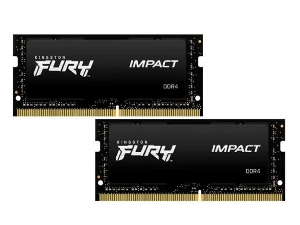 32GB DDR4-3200MHz SODIMM Kingston FURY Impact (Kit of 2x16GB) (KF432S20IBK2/32), CL20, 1.2V, XMP, Blk Capacitatea Memoriei (Total) 32GB Tip Memorie DDR4 SDRAM Frecven%3Fa memorie 3200 MHz Laten%3Fa CAS CL20 Tensiune RAM 1.2V