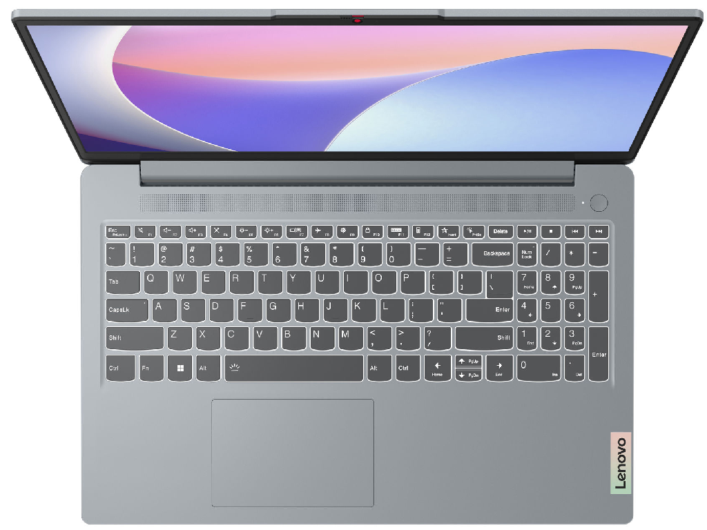 NB Lenovo 16.0" IdeaPad Slim 3 16IAH8 Grey (Core i5-12450H 16Gb 512Gb) 16" IPS FHD (1920x1080) Non-glare, Intel Core i5-12450H (8x Core, 4x 4.4GHz, 4x 3.3GHz, 12Mb), 16Gb (Onboard) LPDDR5-4800, 512Gb PCIE, Intel UHD Graphics, HDMI, 802.11ax, Bluetooth, 1x USB-C DP, 2x USB-C, Card Reader, FHD Webcam, No OS, 47Wh Battery, Illuminated Keyboard, 1.62kg, Arctic Grey - миниатюра 4