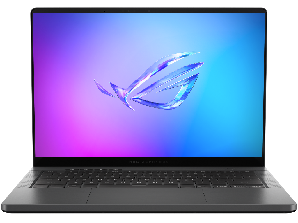 NB ASUS 14.0" ROG Zephyrus G14 GA403WR Gray (Ryzen AI 9 HX 370 32Gb 1Tb) 14.0" OLED 3K (2880x1800) 120Hz Glare, AMD Ryzen AI 9 HX 370 (12x Core, 2.0GHz - 5.1GHz, 36Mb), AMD Ryzen AI, 32Gb (2x 16Gb onboard) LPDDR5X, 1Tb PCIE, GeForce RTX 5070 Ti 12Gb, HDMI, 802.11be, 1x USB4, 1x USB-C DP, 2x USB-A, Card Reader, IR FHD Webcam, No OS, 73Wh Battery, RGB Illuminated Keyboard, 1.57kg, Eclipse Gray
