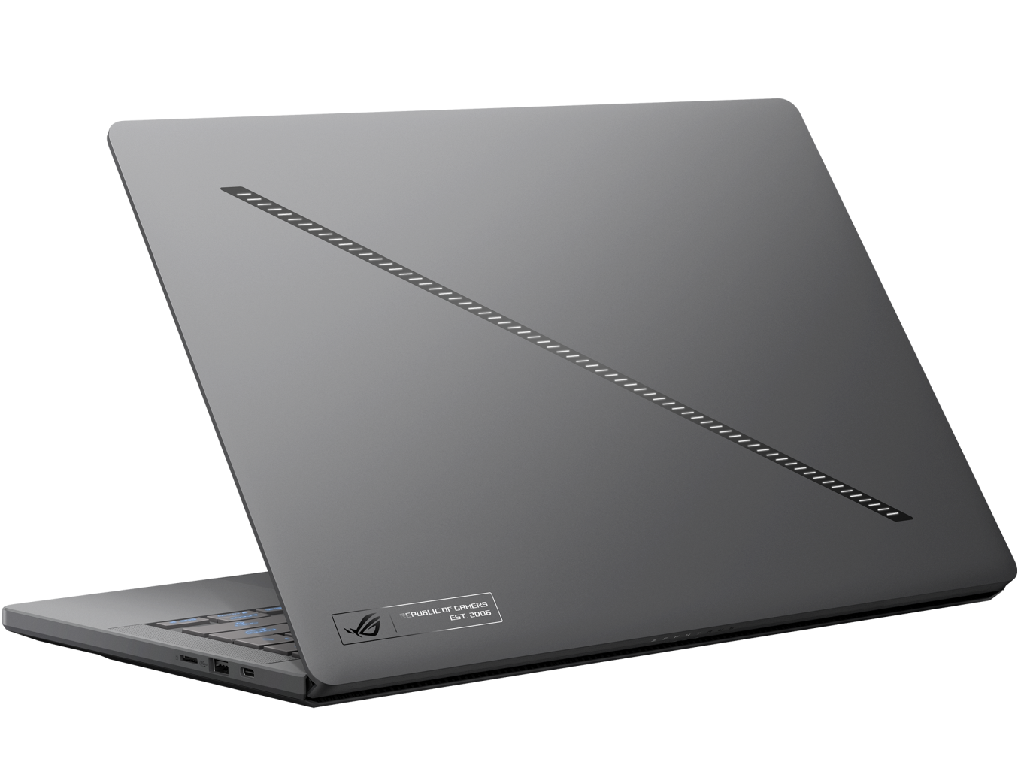 NB ASUS 14.0" ROG Zephyrus G14 GA403WR Gray (Ryzen AI 9 HX 370 32Gb 1Tb) 14.0" OLED 3K (2880x1800) 120Hz Glare, AMD Ryzen AI 9 HX 370 (12x Core, 2.0GHz - 5.1GHz, 36Mb), AMD Ryzen AI, 32Gb (2x 16Gb onboard) LPDDR5X, 1Tb PCIE, GeForce RTX 5070 Ti 12Gb, HDMI, 802.11be, 1x USB4, 1x USB-C DP, 2x USB-A, Card Reader, IR FHD Webcam, No OS, 73Wh Battery, RGB Illuminated Keyboard, 1.57kg, Eclipse Gray - миниатюра 3