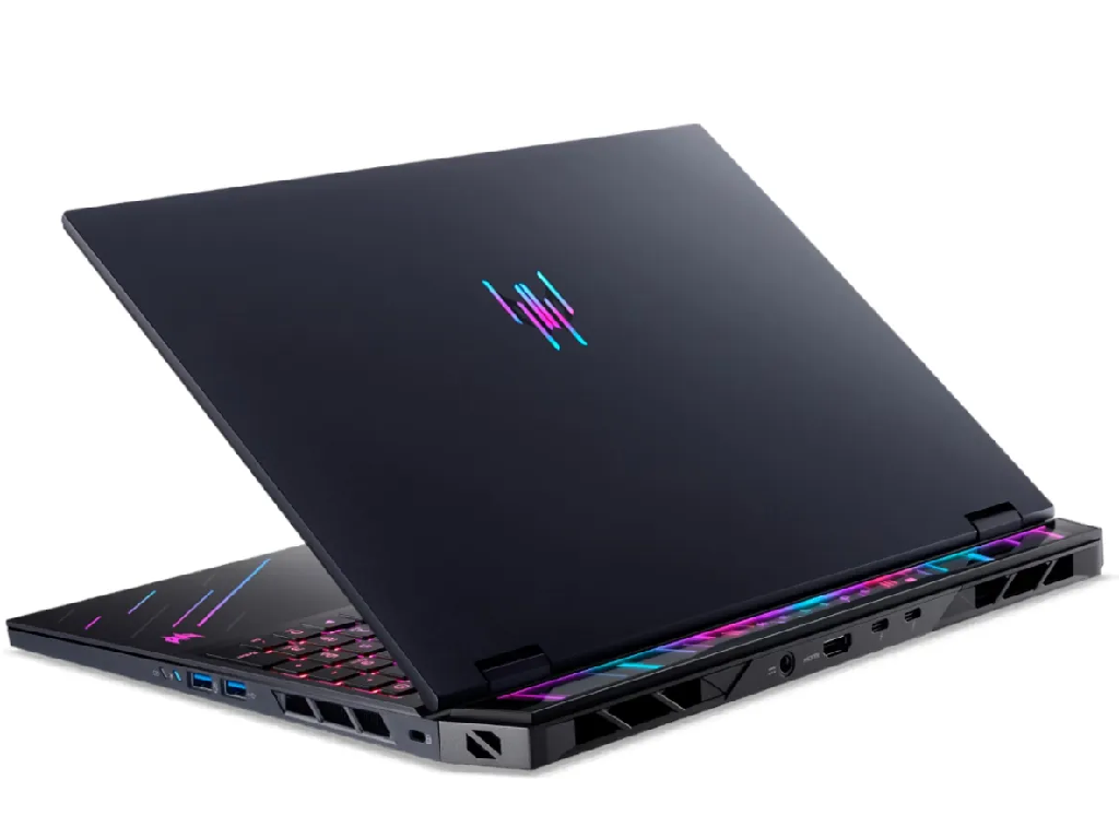 NB Acer 16.0" Predator Helios 16 AI PH16-73 Black (Core Ultra 9 275HX 32Gb 1Tb 5090 24Gb) 16.0" OLED WQXGA (2560x1600) 240Hz Glare, Intel Core Ultra 9 275HX (24x Core, 8x 5.4GHz, 16x 4.6GHz, 40Mb), 32Gb (2x 16Gb) DDR5-6400, 1Tb PCIE, GeForce RTX 5090 24Gb, HDMI, Gbit Ethernet, 802.11be, 2x TB5, 3x USB-A, Card Reader, FHD Webcam, Linux, 90Wh Battery, Illuminated RGB Keyboard, 2.7kg, Abyssal Black - миниатюра 6