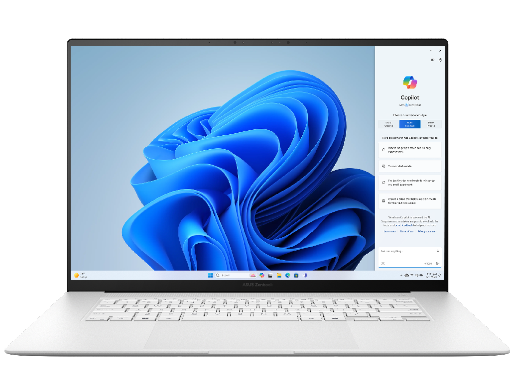 16" ASUS ZenBook S 16 OLED UM5606WA White, AMD Ryzen AI 9 HX370 2.0-5.1GHz/32GB LPDDR5X/SSD 1TB PCIe 4.0 NVMe/AMD Radeon 880M Graphics/WiFi 7 802.11be/BT5.4/HDMI/FHD cam. IR/Illum. Keyb./16" OLED 120Hz 500nits 3K (2880x1800)/Windows 11 UM5606WA-RK220W