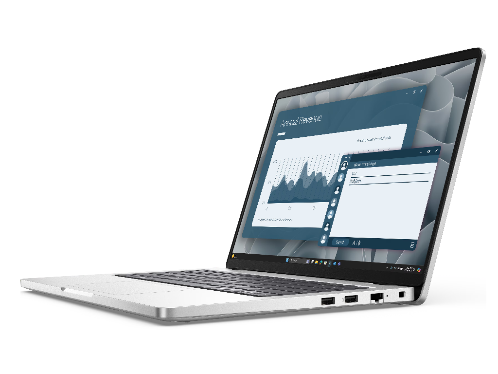 DELL Pro 14 - 14.0'' FHD+ IPS AG 300nits (AMD Ryzen AI 7 350 (50 Tops NPU), 1x16GB DDR5 5600 MT/s, 512GB SSD, AMD Radeon 860M graphics, WiFi6E 2x2+BT5.3, 2xTB4, LAN, 2xUSB-A 3.2 G1, FPR, Backlit KB EN/RU, 3cell 55Wh, FHD HDR IR Cam, Win11Pro, Copilot+ PC, Platinum silver, 1.36kg). - миниатюра 3