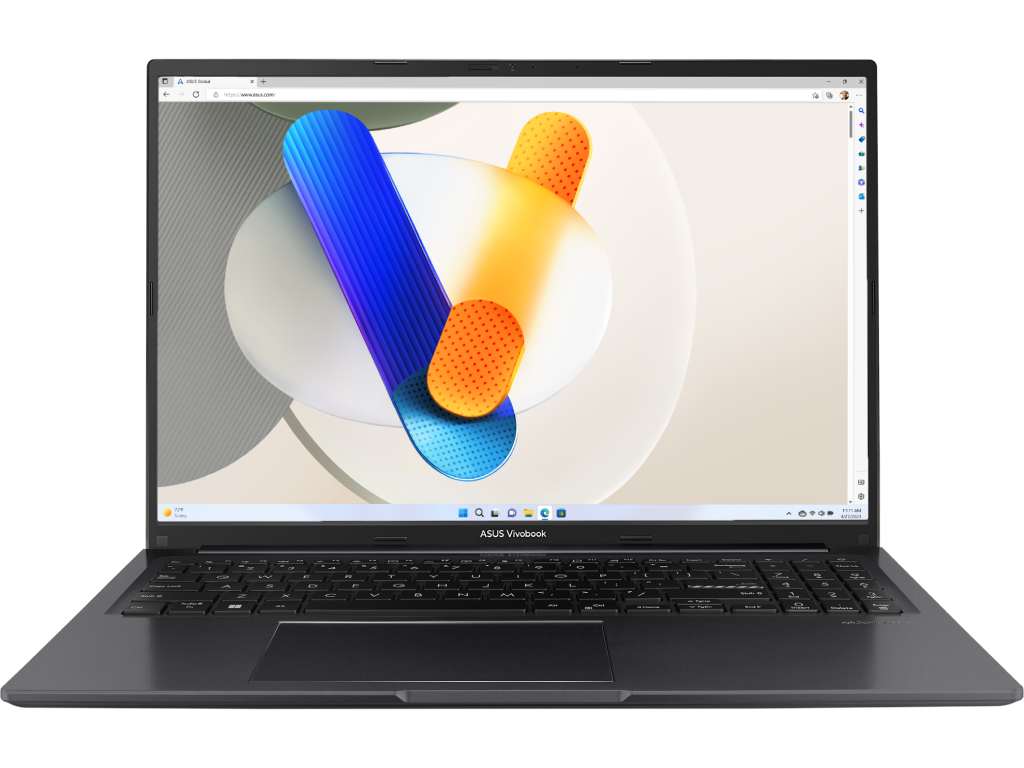 NB ASUS 16.0" Vivobook 16 OLED X1605VA Black (Core i5-13420H 16Gb 512Gb) 16.0" OLED FHD+ (1920x1200) Glare, Intel Core i5-13420H (8x Core, 4x 4.6GHz, 4x 3.4GHz, 12Mb), 16Gb (8Gb Onboard + 8Gb) DDR4-3200, 512Gb PCIE, Intel UHD Graphics, HDMI, 802.11ax, 1x USB-C, 3x USB-A, HD Webcam, Fingerprint, No OS, 50Wh Battery, Illuminated Keyboard, 1.88kg, Indie Black