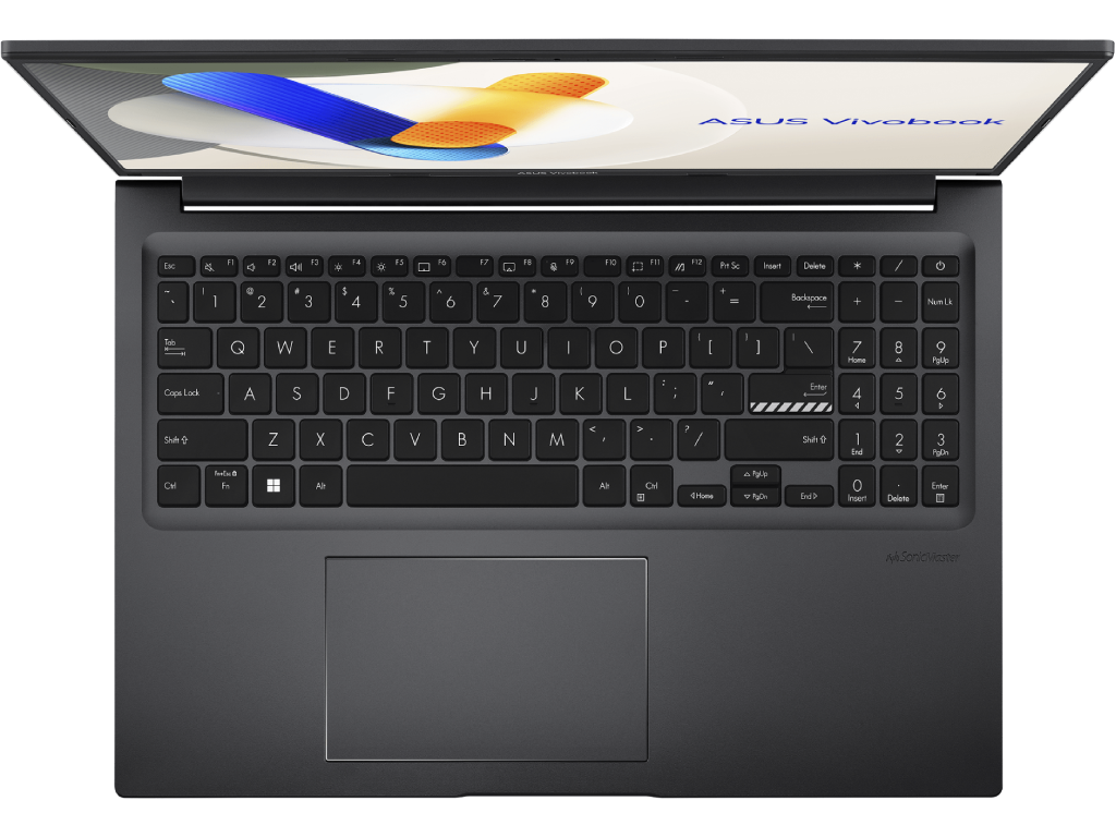 NB ASUS 16.0" Vivobook 16 OLED X1605VA Black (Core i5-13420H 16Gb 512Gb) 16.0" OLED FHD+ (1920x1200) Glare, Intel Core i5-13420H (8x Core, 4x 4.6GHz, 4x 3.4GHz, 12Mb), 16Gb (8Gb Onboard + 8Gb) DDR4-3200, 512Gb PCIE, Intel UHD Graphics, HDMI, 802.11ax, 1x USB-C, 3x USB-A, HD Webcam, Fingerprint, No OS, 50Wh Battery, Illuminated Keyboard, 1.88kg, Indie Black - миниатюра 6