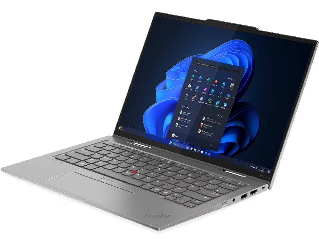 NB Lenovo 14.0" ThinkPad X1 2-in-1 Gen 10 (Core Ultra 7 258V 32Gb 512Gb Win 11) 14.0" OLED 2.8K (2880x1800) Touch Non-glare, Intel Core Ultra 7 258V (8x Core, 4x 4.8GHz, 4x 3.7GHz, 12Mb), 32Gb (Onboard) LPDDR5X-8533, 512Gb PCIE, Intel Arc Graphics, HDMI, 802.11be, 2x USB-C TB4, 2x USB-A, IR 8MP Webcam, Fingerprint, Windows 11 Pro, 57Wh Battery, Illuminated Keyboard, 1.3kg, Grey, Yoga Pen - миниатюра 4