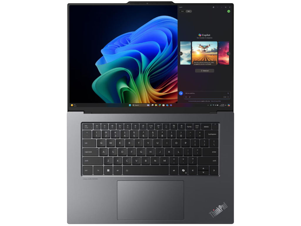 NB Lenovo 15.3" ThinkPad X9-15 Gen 1 Grey (Core Ultra 7 258V 32Gb 1Tb Win 11) 15.3" OLED 2.8K (2880x1800) Touch Non-glare, Intel Core Ultra 7 258V (8x Core, 4x 4.8GHz, 4x 3.7GHz, 12Mb), 32Gb (Onboard) LPDDR5X-8533, 1Tb, Intel Arc Graphics, HDMI, 802.11be, 2x TB4, 1x USB-A, IR 8MP Webcam, Fingerprint, Windows 11 Pro, 80Wh Battery, Illuminated Keyboard, 1.4kg, Grey - миниатюра 7