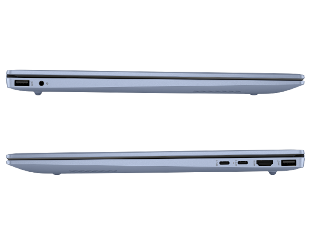 NB HP 16.0" OmniBook 5 AI 16-af1018ci Blue (Core Ultra 5 225U 16Gb 512Gb) 16.0" IPS FHD (1920x1200) Non-glare, Intel Core Ultra 5 225U (12x Core, 2x 4.8GHz, 8x 3.8GHz, 2x 2.4GHz, 12Mb), 16Gb (Onboard) LPDDR5X-7467, 512Gb PCIE, Intel Graphics, HDMI, 802.11ax, 2x USB-C DP, 2x USB-A, IR FHD Webcam, FreeDOS, 59Wh Battery, Illuminated Keyboard, 1.77kg, Sky Blue - миниатюра 3