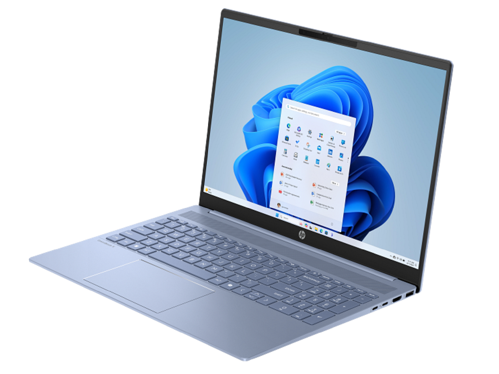 NB HP 16.0" OmniBook 5 AI 16-af1018ci Blue (Core Ultra 5 225U 16Gb 512Gb) 16.0" IPS FHD (1920x1200) Non-glare, Intel Core Ultra 5 225U (12x Core, 2x 4.8GHz, 8x 3.8GHz, 2x 2.4GHz, 12Mb), 16Gb (Onboard) LPDDR5X-7467, 512Gb PCIE, Intel Graphics, HDMI, 802.11ax, 2x USB-C DP, 2x USB-A, IR FHD Webcam, FreeDOS, 59Wh Battery, Illuminated Keyboard, 1.77kg, Sky Blue - миниатюра 2