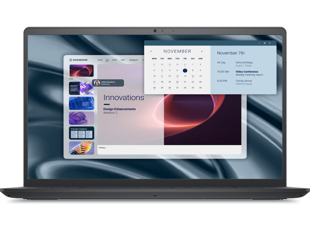 NB Dell 15.6" Dell Pro 15 Essential PV15255 Black (Ryzen 5 7520U 8Gb 512Gb Win 11) 15.6" IPS FHD (1920x1080) Non-glare, AMD Ryzen 5 7520U (4x Core, 2.8GHz - 4.3GHz, 4Mb), 8Gb (Onboard) DDR5-5500, 512Gb PCIE, AMD Radeon Graphics, HDMI, 802.11ac, 1x USB-C, 2x USB-A, HD Webcam, Fingerprint, Card Reader, Windows 11 Home, 41Wh Battery, 1.9kg, Carbon Black - миниатюра 2