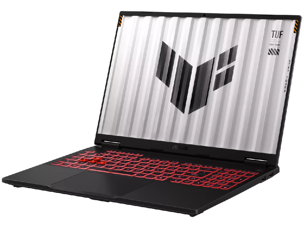 NB ASUS 16.0" TUF Gaming A16 FA608PP Gray (Ryzen 9 8940HX 16Gb 1Tb 5070 8Gb) 16.0" FHD+ (1920x1200) 165Hz Non-glare, AMD Ryzen 9 8940HX (16x Core, 2.4GHz - 5.3GHz, 64Mb), 16Gb (1x 16Gb) DDR5-5600, 1Tb PCIE, GeForce RTX 5070 8Gb, HDMI, Gbit Ethernet, 802.11ax, 2x USB-C, 3x USB-A, IR FHD Webcam, No OS, 90Wh Battery, Illuminated RGB Keyboard, 2.2kg, Jaeger Gray - миниатюра 2