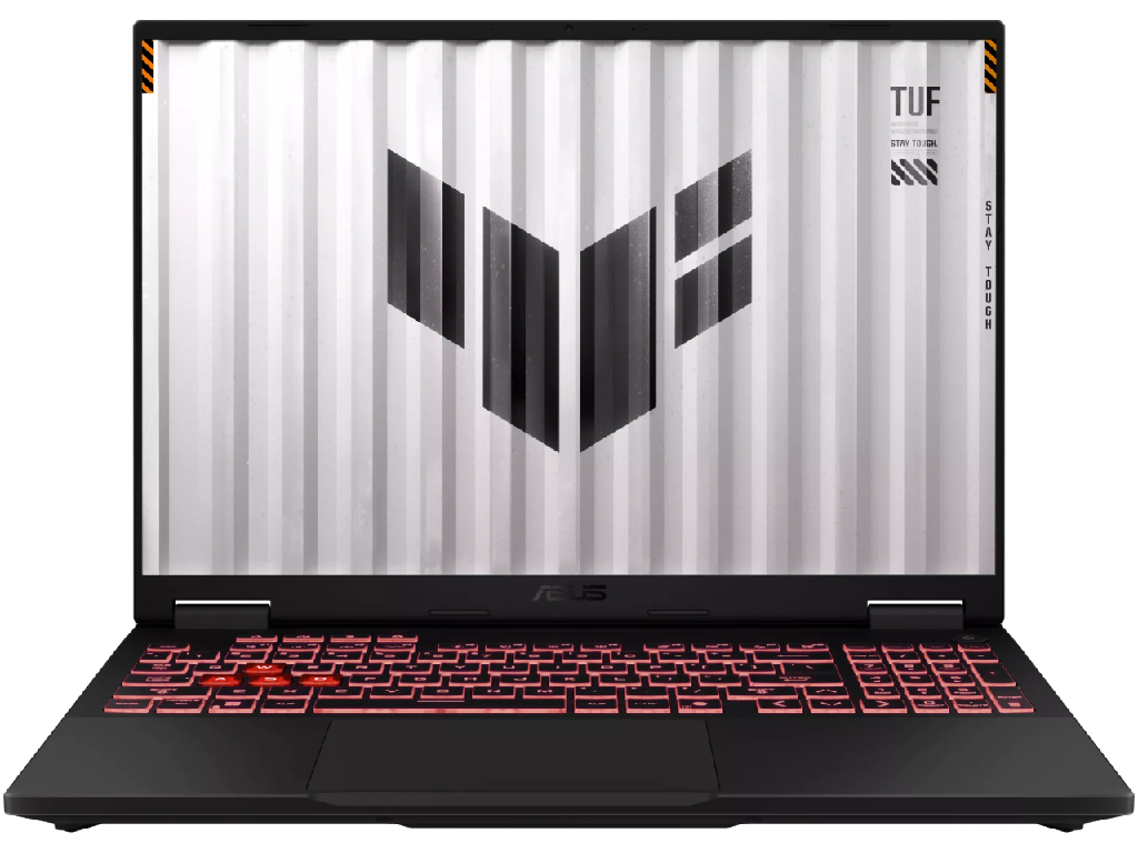 NB ASUS 16.0" TUF Gaming A16 FA608PP Gray (Ryzen 9 8940HX 16Gb 1Tb 5070 8Gb) 16.0" FHD+ (1920x1200) 165Hz Non-glare, AMD Ryzen 9 8940HX (16x Core, 2.4GHz - 5.3GHz, 64Mb), 16Gb (1x 16Gb) DDR5-5600, 1Tb PCIE, GeForce RTX 5070 8Gb, HDMI, Gbit Ethernet, 802.11ax, 2x USB-C, 3x USB-A, IR FHD Webcam, No OS, 90Wh Battery, Illuminated RGB Keyboard, 2.2kg, Jaeger Gray