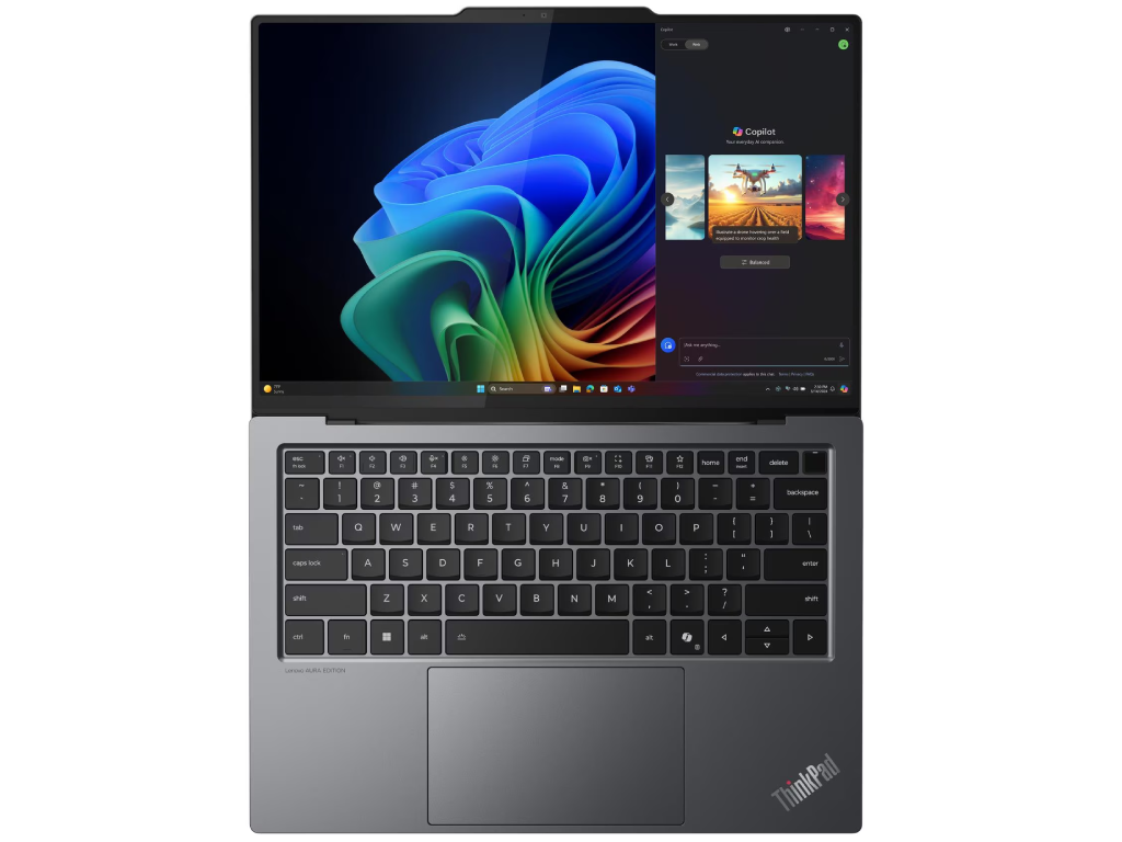 NB Lenovo 14.0" ThinkPad X9-14 Gen 1 Grey (Core Ultra 7 258V 32Gb 1Tb Win 11) 14.0" OLED FHD+ (1920x1200) Non-glare, Intel Core Ultra 7 258V (8x Core, 4x 4.8GHz, 4x 3.7GHz, 12Mb), 32Gb (Onboard) LPDDR5X-8533, 1Tb, Intel Arc Graphics, HDMI, 802.11be, 2x TB4, IR FHD Webcam, Fingerprint, Windows 11 Pro, 55Wh Battery, Illuminated Keyboard, 1.21kg, Grey - миниатюра 6