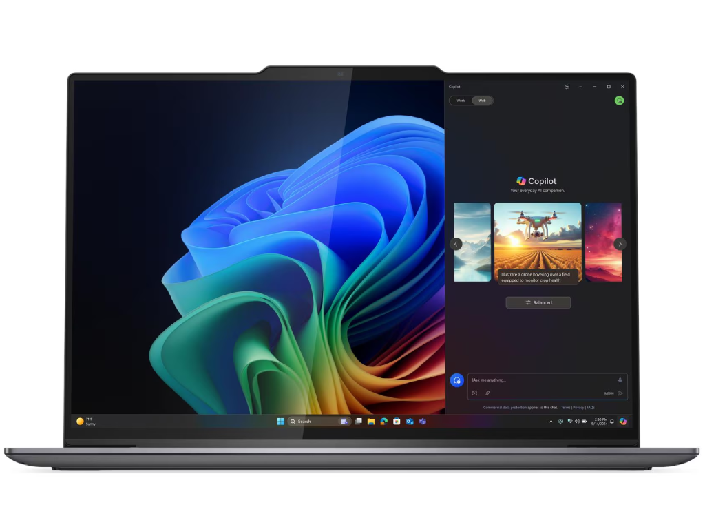 NB Lenovo 14.0" ThinkPad X9-14 Gen 1 Grey (Core Ultra 7 258V 32Gb 1Tb Win 11) 14.0" OLED FHD+ (1920x1200) Non-glare, Intel Core Ultra 7 258V (8x Core, 4x 4.8GHz, 4x 3.7GHz, 12Mb), 32Gb (Onboard) LPDDR5X-8533, 1Tb, Intel Arc Graphics, HDMI, 802.11be, 2x TB4, IR FHD Webcam, Fingerprint, Windows 11 Pro, 55Wh Battery, Illuminated Keyboard, 1.21kg, Grey - миниатюра 2