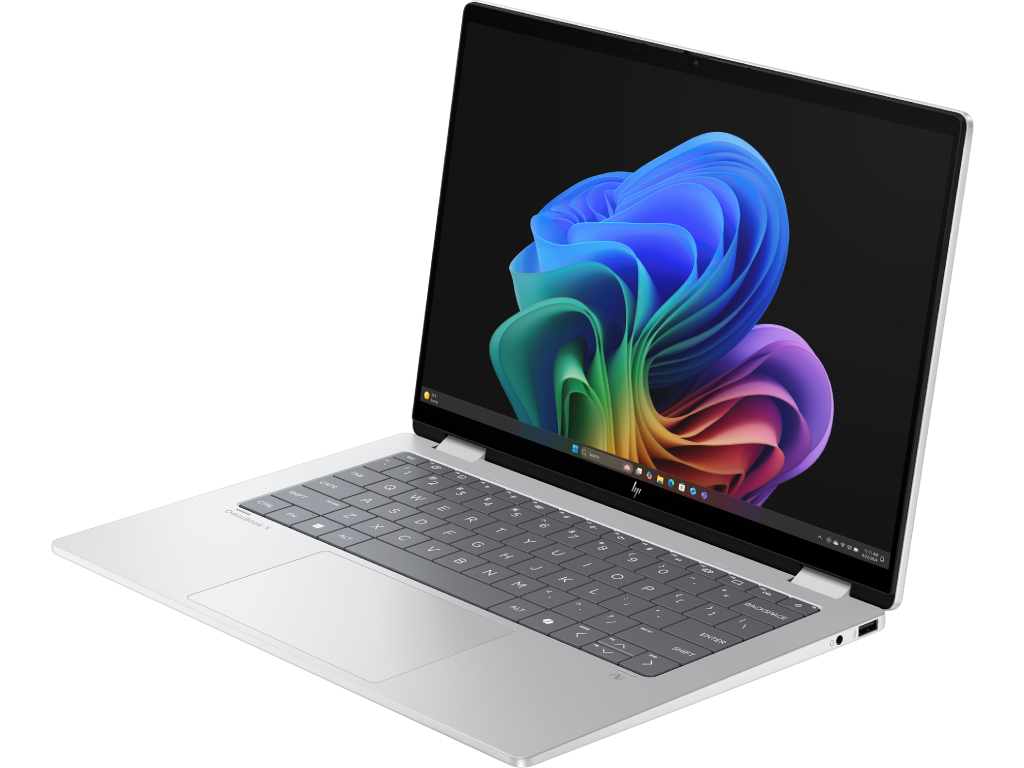 HP OmniBook X FlipNGAI 14-fm0015ci | Touch | Ultra 7-258V (8C) 47 NPU TOPs | 32GB LPDDR5X 8533 on-board | 1TB PCIe Gen4 Value | Intel Arc 140V GPU | Touch/14.0 2K (1920x1200) IPS 400 nits | OST W11H6 NG PRE | Glacier Silver AI logo - 5MP IR PVCY ST - миниатюра 4