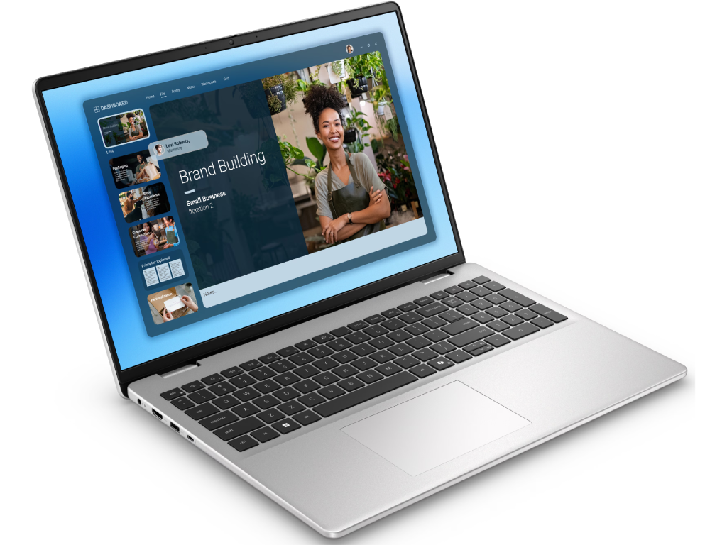 NB Dell 16.0" Dell 16 DC16251 Silver (Core 7 150U 16Gb 512Gb) 16.0" IPS FHD+ (1920x1200) Non-glare, Intel Core 7 150U (10x Core, 2x 5.4GHz, 8x 4.0GHz, 12Mb), 16Gb (2x 8Gb) DDR5-5200, 512Gb PCIE, Intel Graphics, HDMI, 802.11ax, 1x USB-C, 2x USB-A, HD Webcam, Fingerprint, Linux, 54Wh Battery, Illuminated Keyboard, 1.88kg, Platinum Silver - миниатюра 3